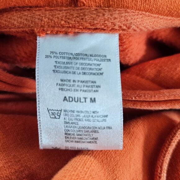 Oklahoma State University Hoodie Mens Medium Orange OSU Pullover Embroidered - Picture 7 of 7